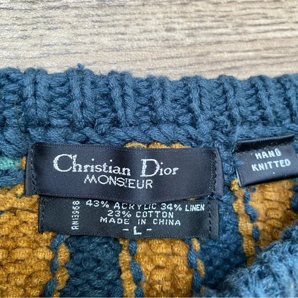 Vintage Dior Hand Knit Heavyweight Sweater - Picture 13 of 14
